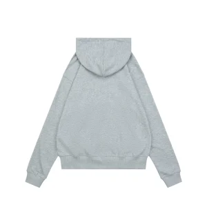 AMI de Coeur Embroidered Zip-Up Hoodie Grey Back view