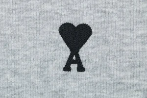AMI de Coeur Embroidered Zip-Up Hoodie Grey Brand
