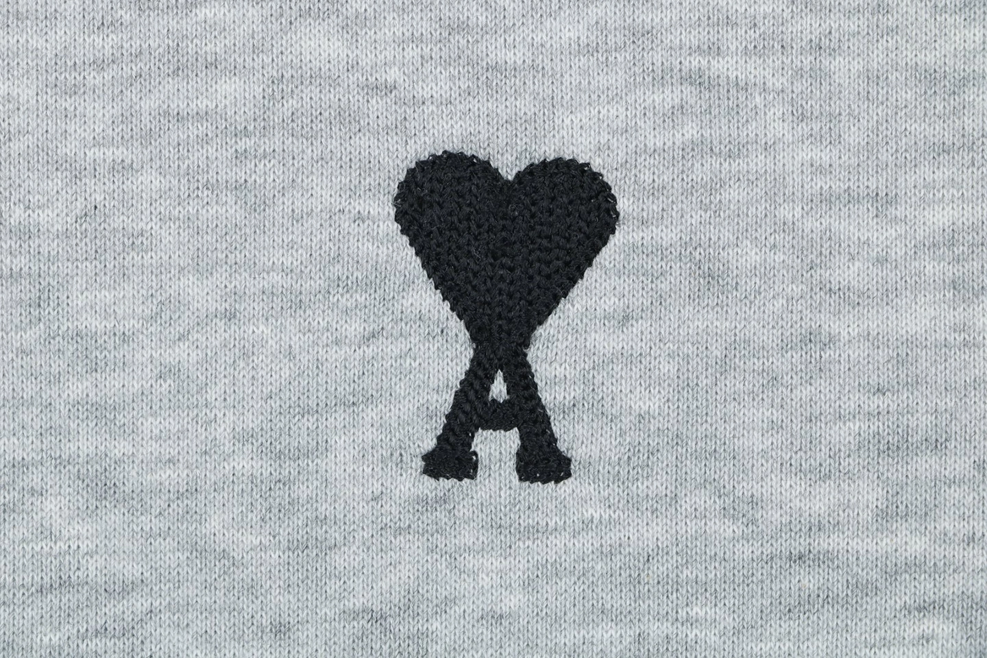 AMI de Coeur Embroidered Zip-Up Hoodie Grey Brand