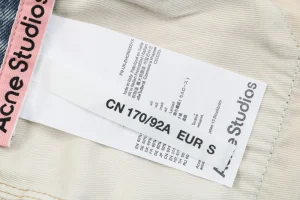 Acne Studios Paint Splatter Belted Denim Shorts Wash label