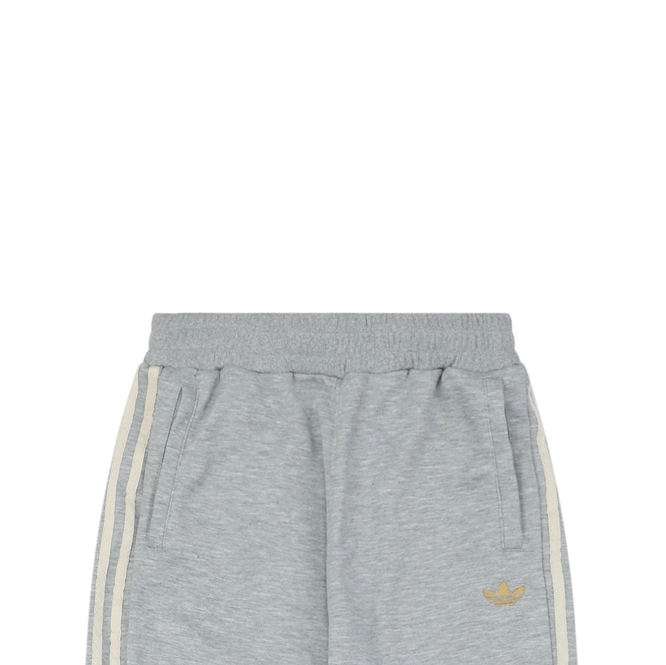 Adidas KT0653 Trefoil Embroidered Three-Stripe Track Pants Grey