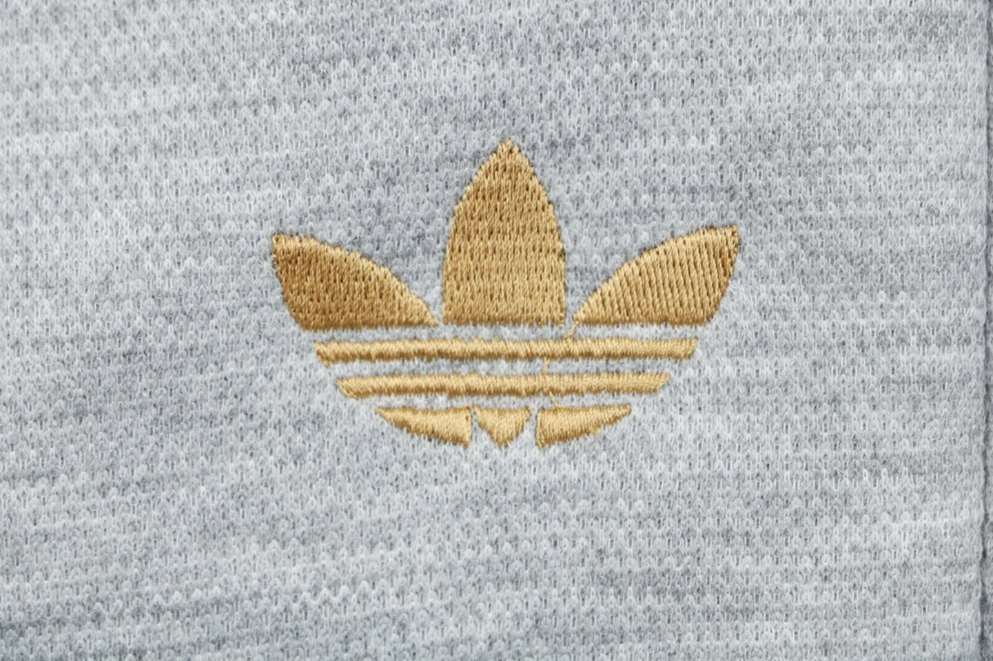 Adidas KT0653 Trefoil Embroidered Three-Stripe Track Pants Grey