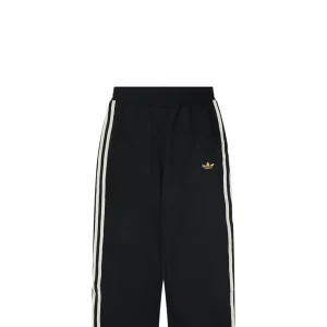 Adidas KT0653 Trefoil Embroidered Three-Stripe Track Pants Black