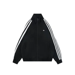 Adidas Originals JC6358 Trefoil 3-Stripes Track Jacket Black Front view