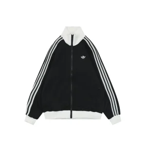 Adidas Originals KY8455 Trefoil 3-Stripes Track Jacket Black Front view