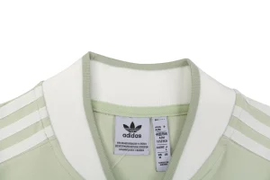 Adidas Originals Signature 3-Stripes Half-Zip Track Jacket Green Collar