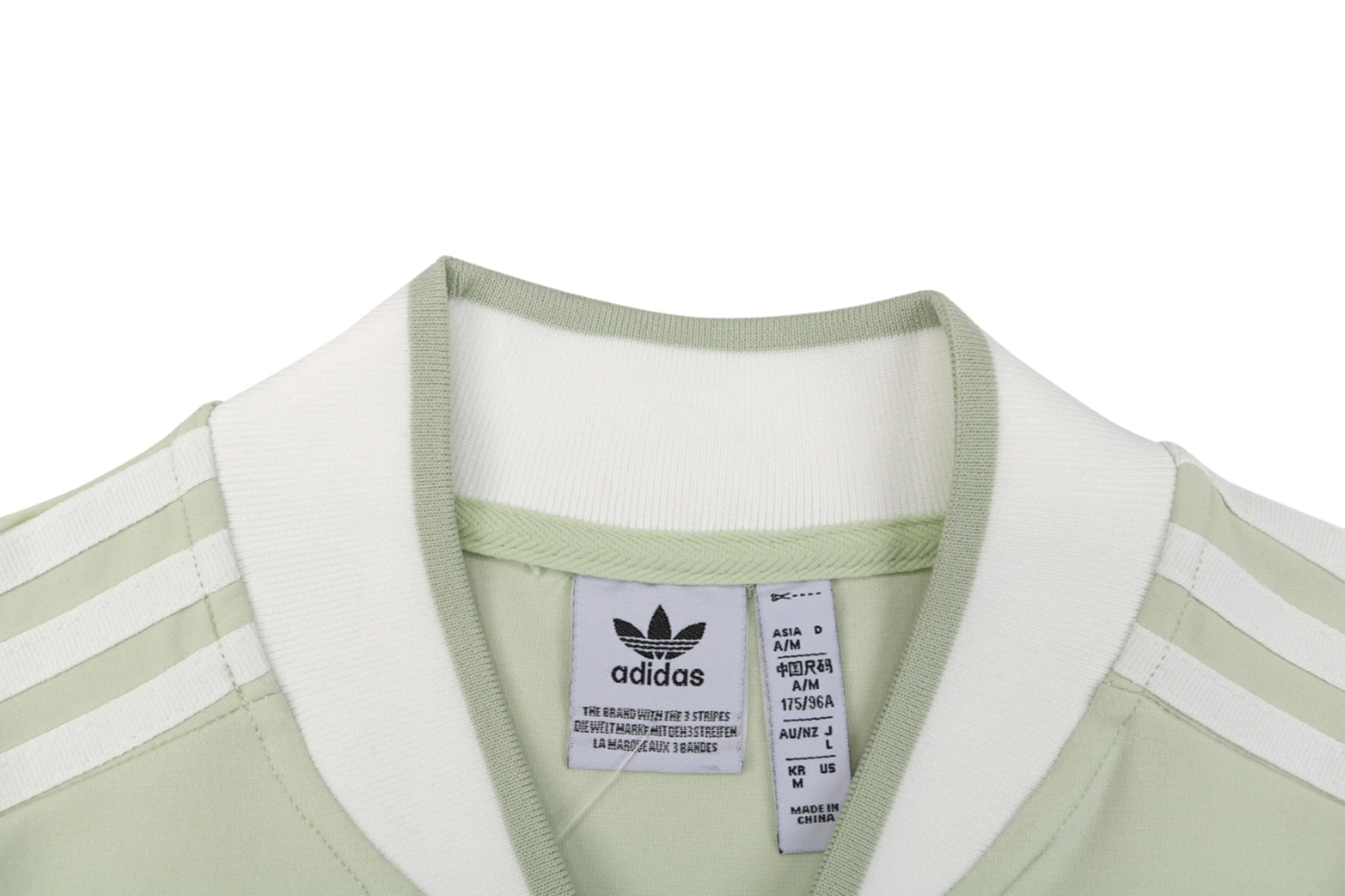 Adidas Originals Signature 3-Stripes Half-Zip Track Jacket Green Collar