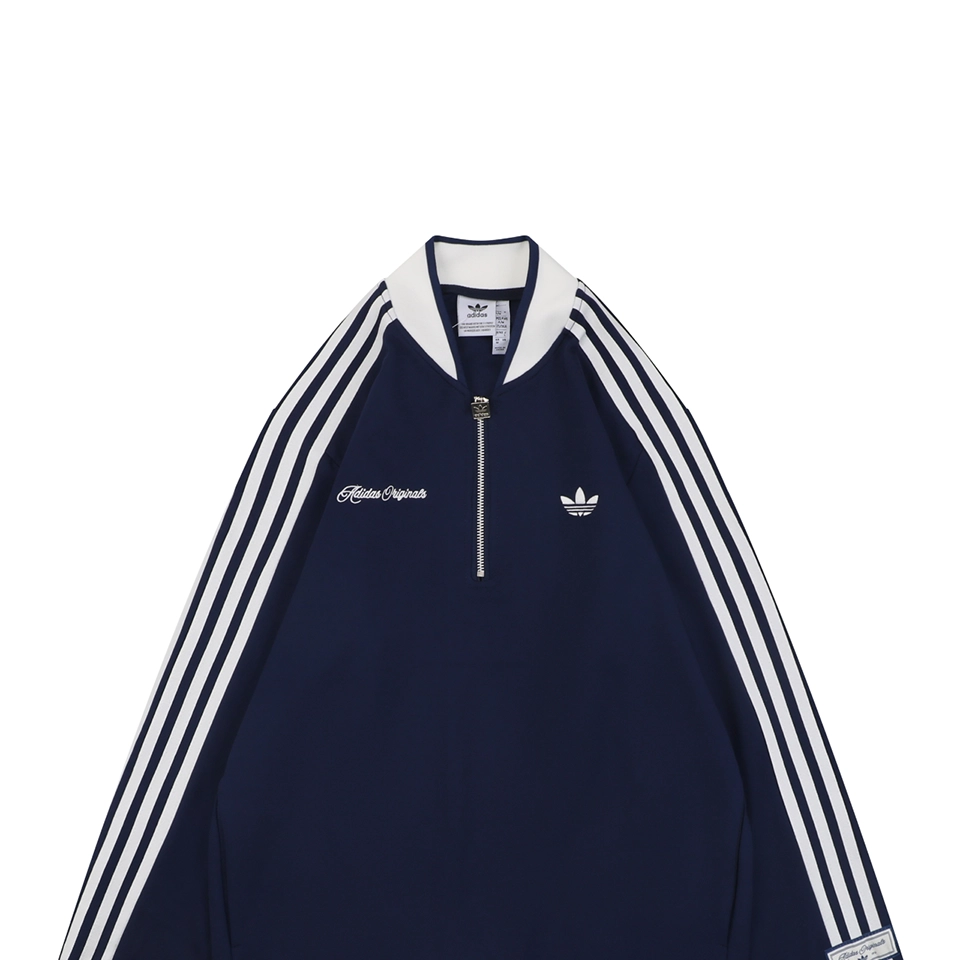 Adidas Originals Signature 3-Stripes Half-Zip Track Jacket Navy