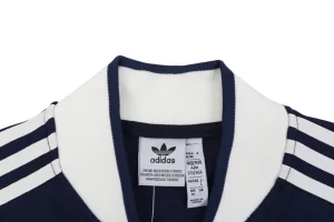 Adidas Originals Signature 3-Stripes Half-Zip Track Jacket Navy Collar