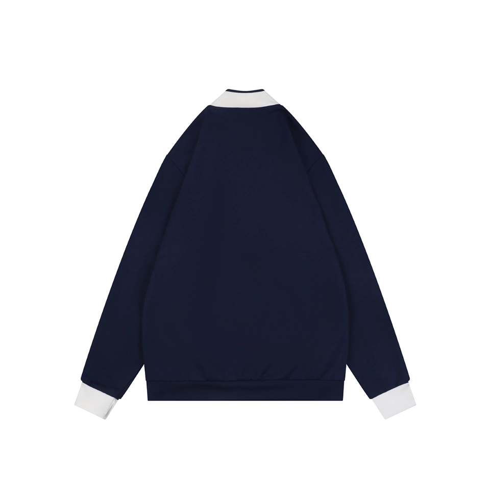 Adidas Originals Signature 3-Stripes Half-Zip Track Jacket Navy Back view