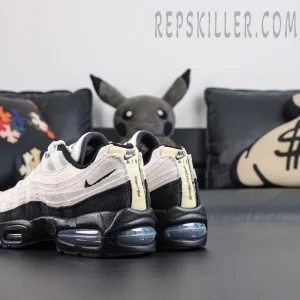 Nike Air Max 95 ‘Big Bubble - Family Reunion France’ rear view featuring Nike Air branding and translucent Big Bubble Air unit details