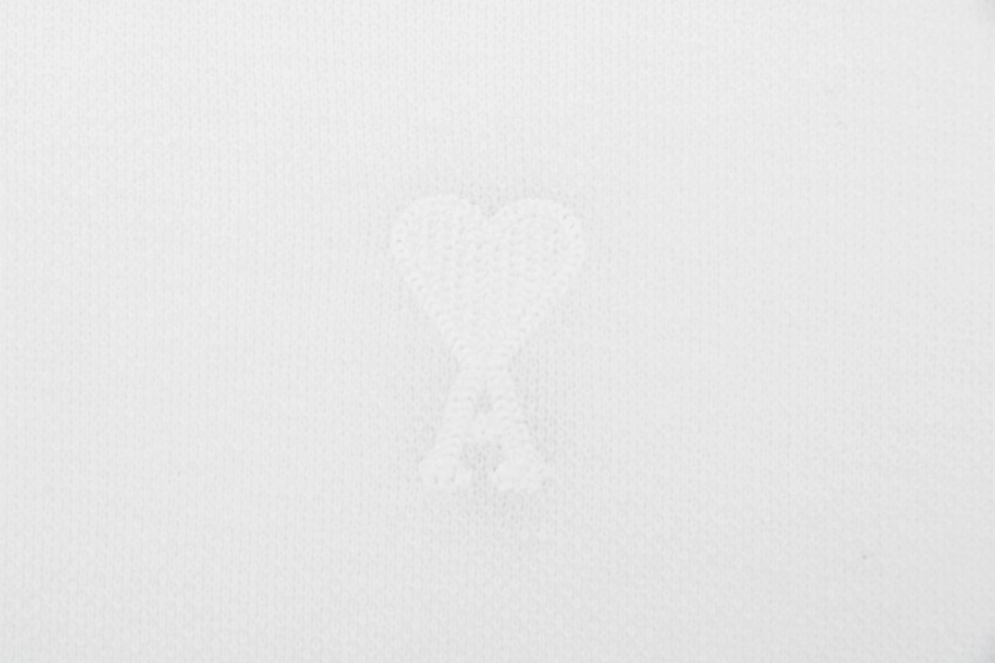 Ami Hidden Heart Logo Oversized Polo Shirt White Brand