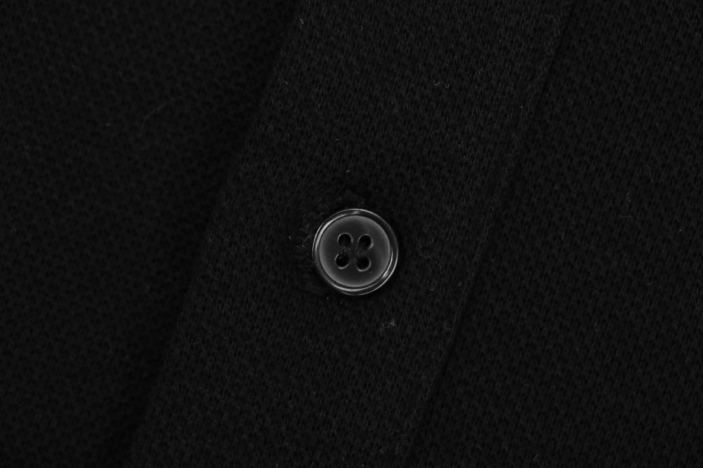 Ami Hidden Heart Logo Oversized Polo Shirt Black Button