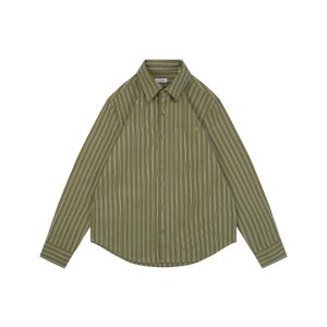 BBry Equestrian Logo Pocket Striped Shirt Front view