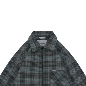 Balenciaga Blue Grey Check Quilted Jacket