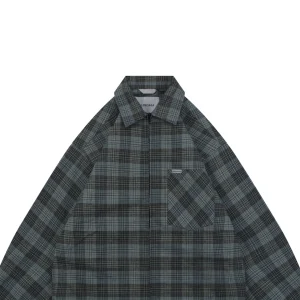 Balenciaga Blue Grey Check Quilted Jacket