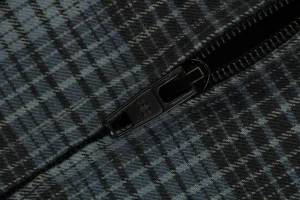 Balenciaga Blue Grey Check Quilted Jacket