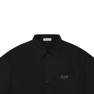 Balenciaga Distressed Gothic Script Print T-Shirt