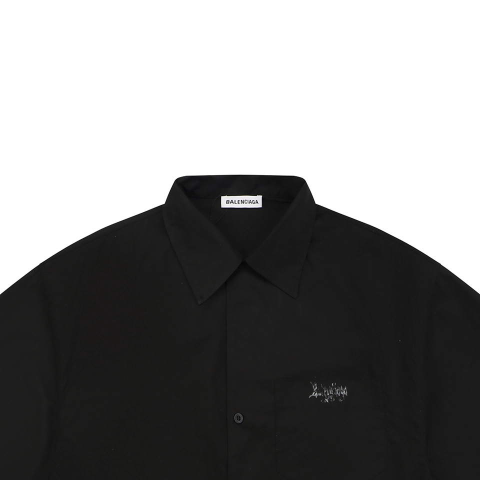 Balenciaga Distressed Gothic Script Print T-Shirt