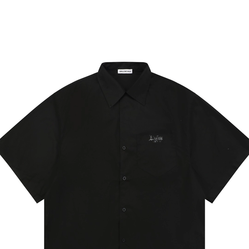 Balenciaga Distressed Gothic Script Print T-Shirt