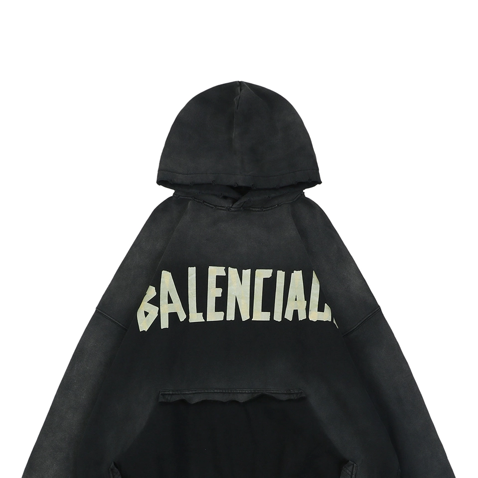 Balenciaga Yellow Tape Print Oversized Hoodie4.jpeg