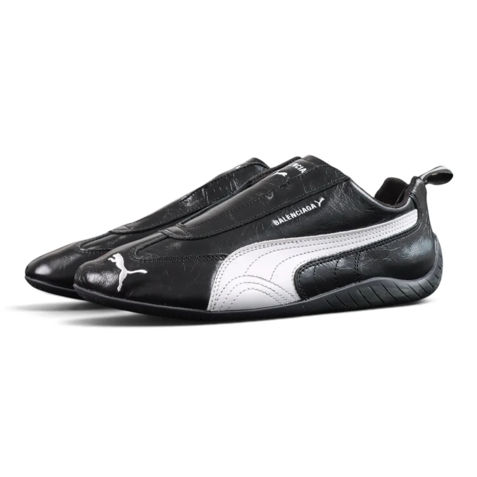 Balenciaga x Speedcat Leather 'Black White'