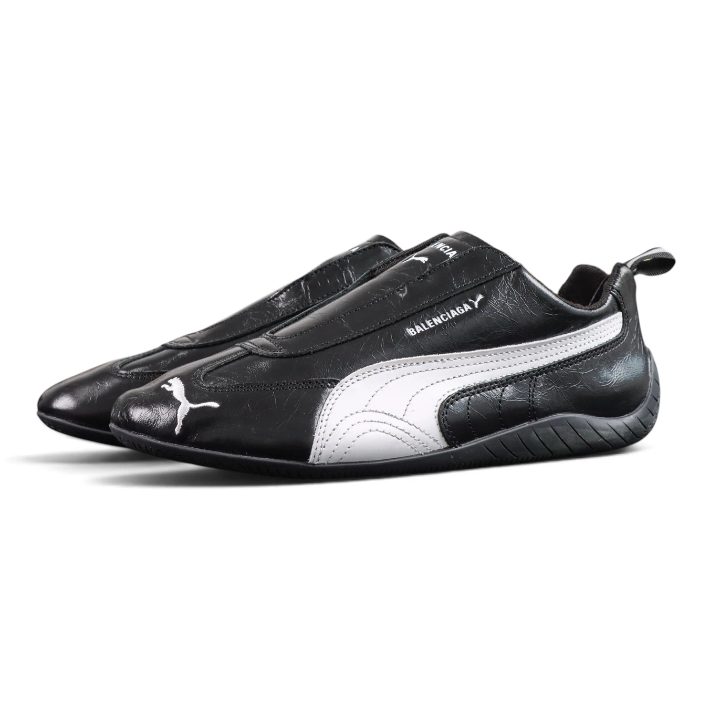 Balenciaga x Speedcat Leather 'Black White'