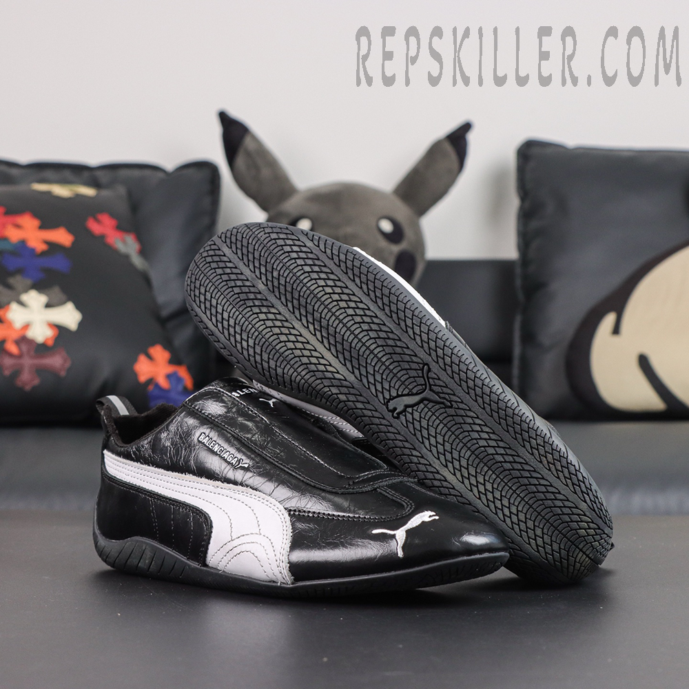 Balenciaga x Speedcat Leather 'Black White'