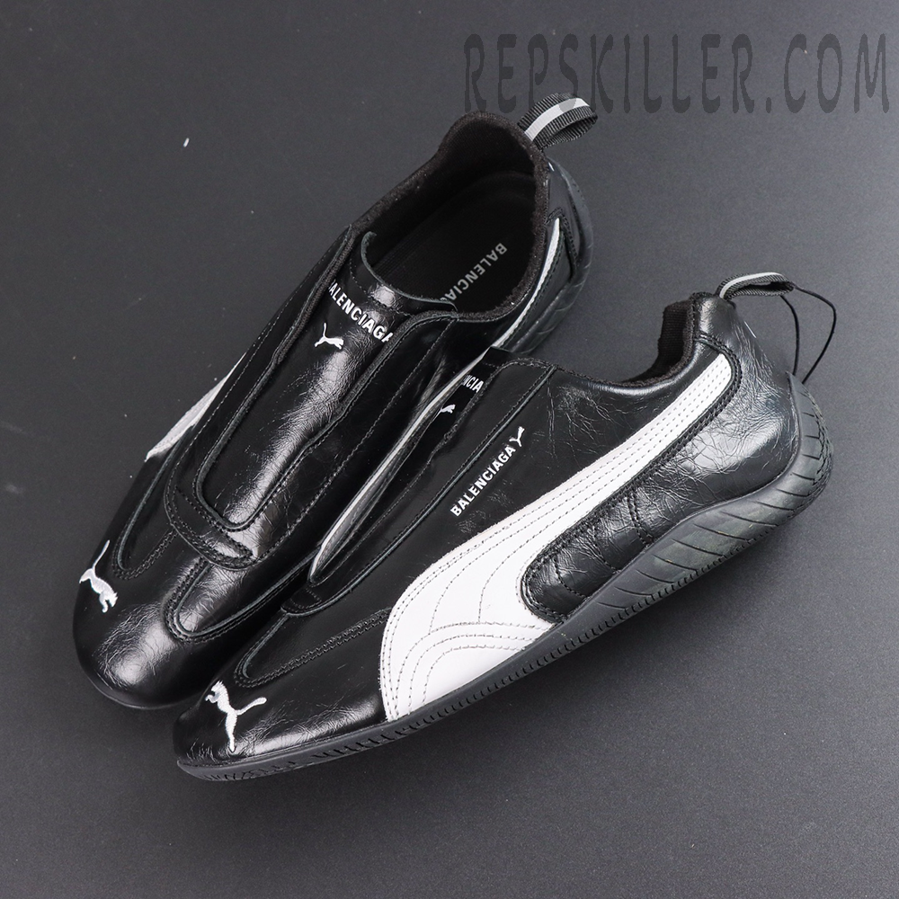 Balenciaga x Speedcat Leather 'Black White'