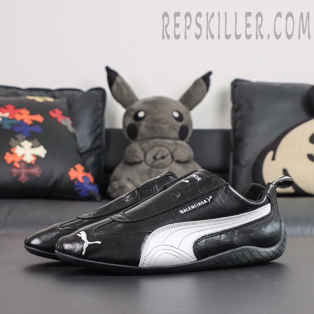 Balenciaga x Speedcat Leather 'Black White'