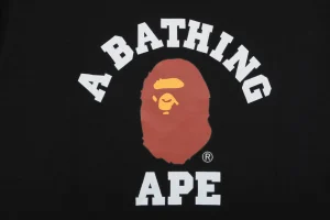 Bape Classic Ape Head Printed T-Shirt Black Front Print