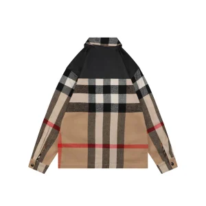 Burberry Color Block Large Check Jacket Back view