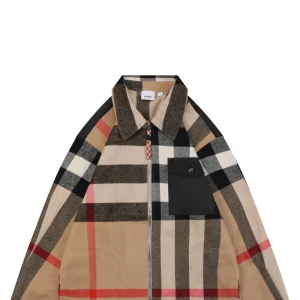 Burberry Color Block Large Check Jacket