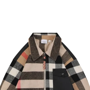 Burberry Color Block Large Check Jacket