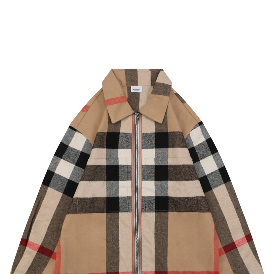 Burberry Oversized Check Pattern Jacket