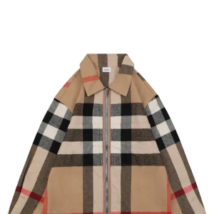 Burberry Oversized Check Zip-Up Jacket