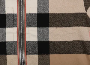 Burberry Oversized Check Zip-Up Jacket