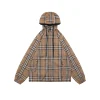 BBry Reversible Check Hooded Jacket