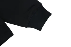 Fendi FF Dog Embroidered Crewneck Sweatshirt Black Cuff