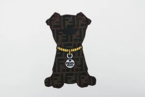 Fendi FF Dog Embroidered Crewneck Sweatshirt White Front Print