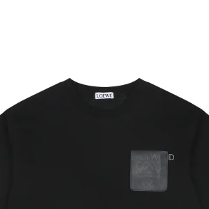 Loewe Anagram Leather Pocket T-Shirt Black
