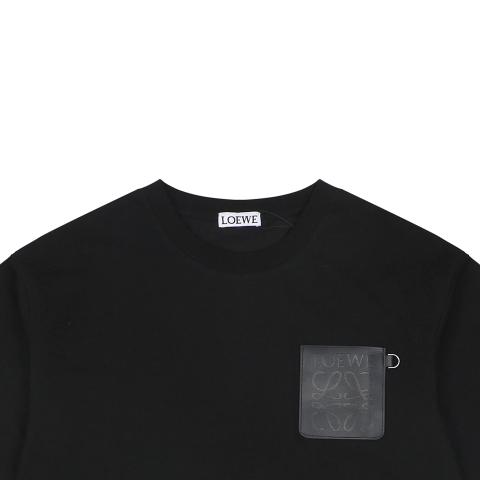 Loewe Anagram Leather Pocket T-Shirt Black