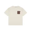 Loe Anagram Leather Pocket T-Shirt (Beige/Black)