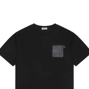 Loewe Anagram Leather Pocket T-Shirt Black