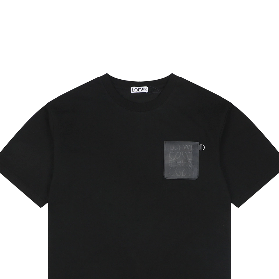 Loewe Anagram Leather Pocket T-Shirt Black