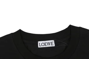 Loewe Anagram Leather Pocket T-Shirt Black Collar