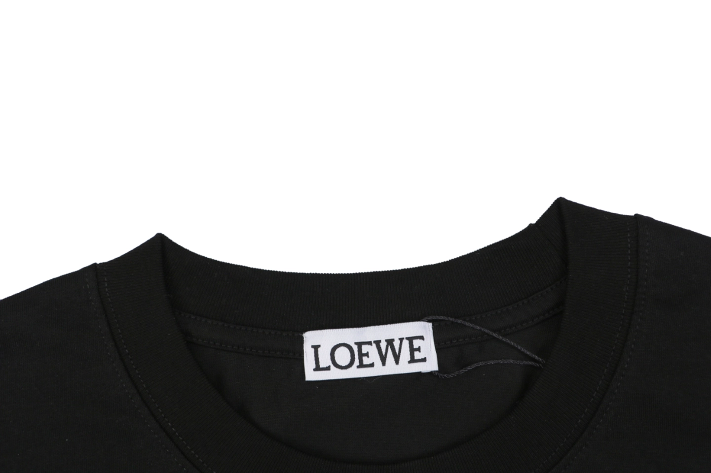 Loewe Anagram Leather Pocket T-Shirt Black Collar