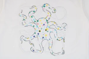 Loewe Colorful Octopus Anagram Embroidered T-Shirt Front Print
