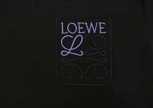 Loewe Pocket Contrast Anagram Embroidery T-Shirt Black Brand
