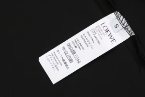 Loewe Pocket Contrast Anagram Embroidery T-Shirt Black Wash label